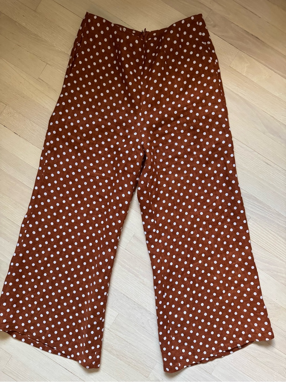 Anthropologie  Faithful The Brand Polka Dot Wide-Leg Pants 8, NWT - Picture 5 of 8